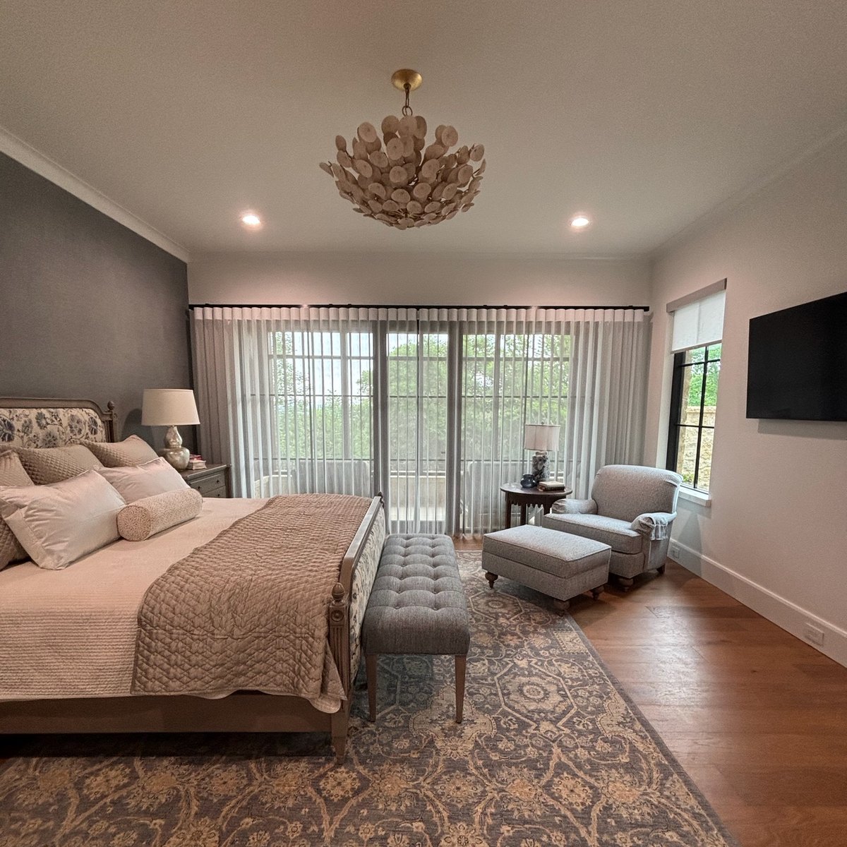 Custom smart motorized sheer drapery by Love Is Blinds Arizona