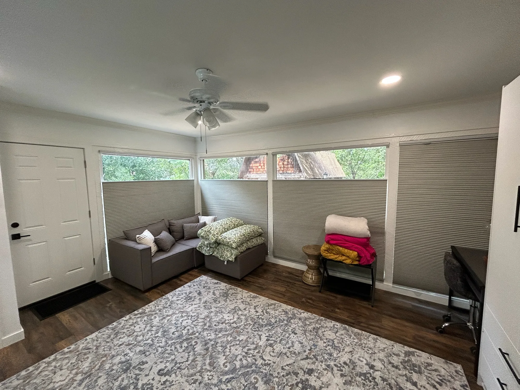 Cellular shades installed in a Rincon Valley, Tucson, AZ home by Love Is Blinds Arizona