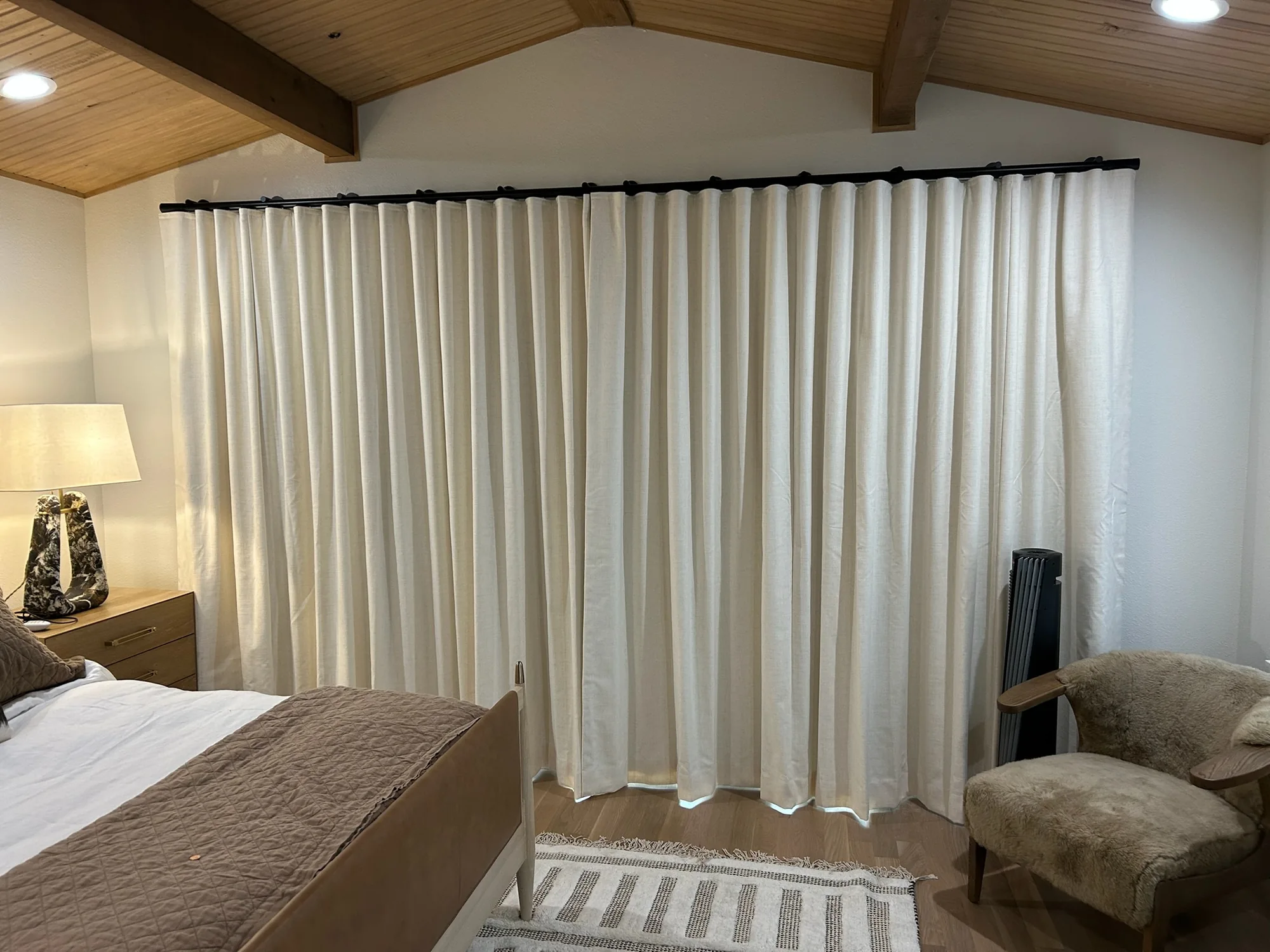 Motorized & Drapes installed by Love Is Blinds in Southern Arizona